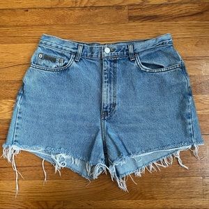vintage calvin klein cut off denim shorts